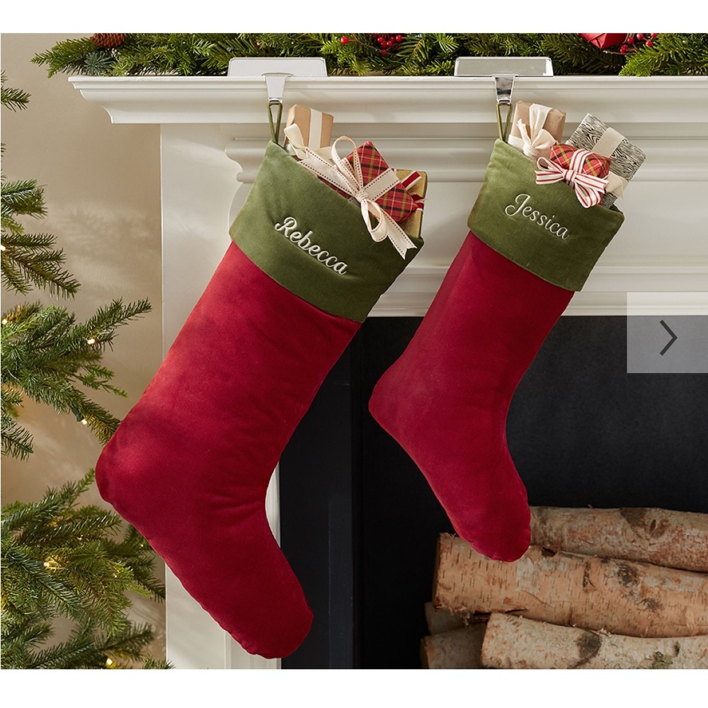 Personalized Pottery Barn Classic Velvet Stocking - Joe